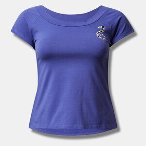 Warner Bros Beetlejuice Snake Foxy Boat Neck Cap Sleeve Top